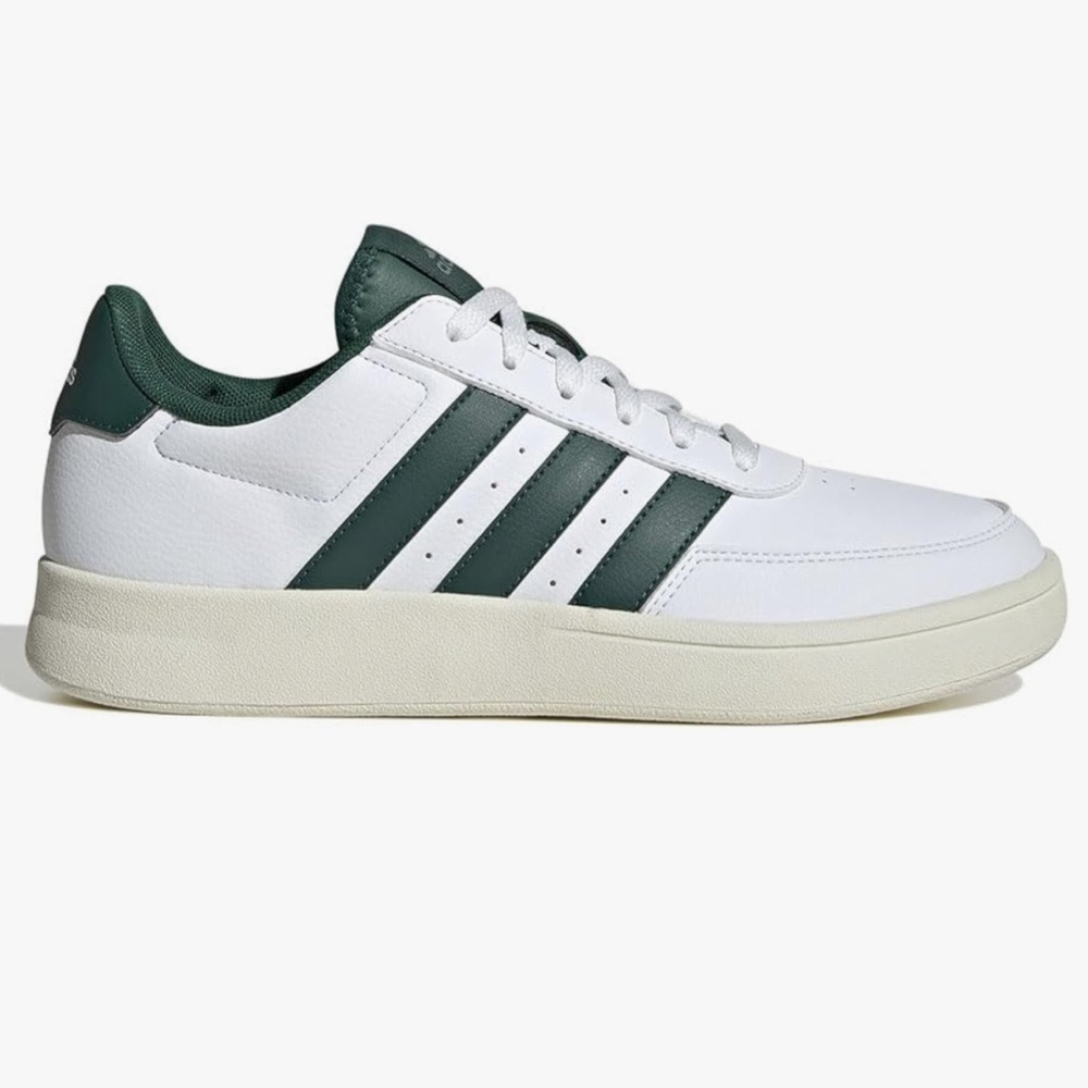 Adidas Men's Breaknet 3.0 White and Green Sneakers - Picture 3 of 7